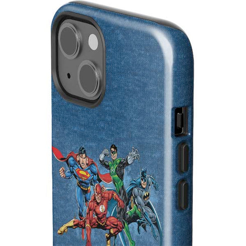 Justice League Action Pose Charcaters iPhone 15 Impact Case